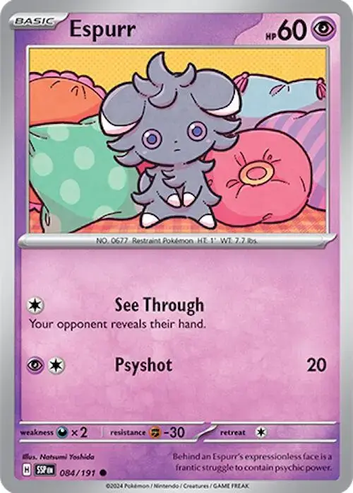Espurr - Pokemon Surging Sparks #84