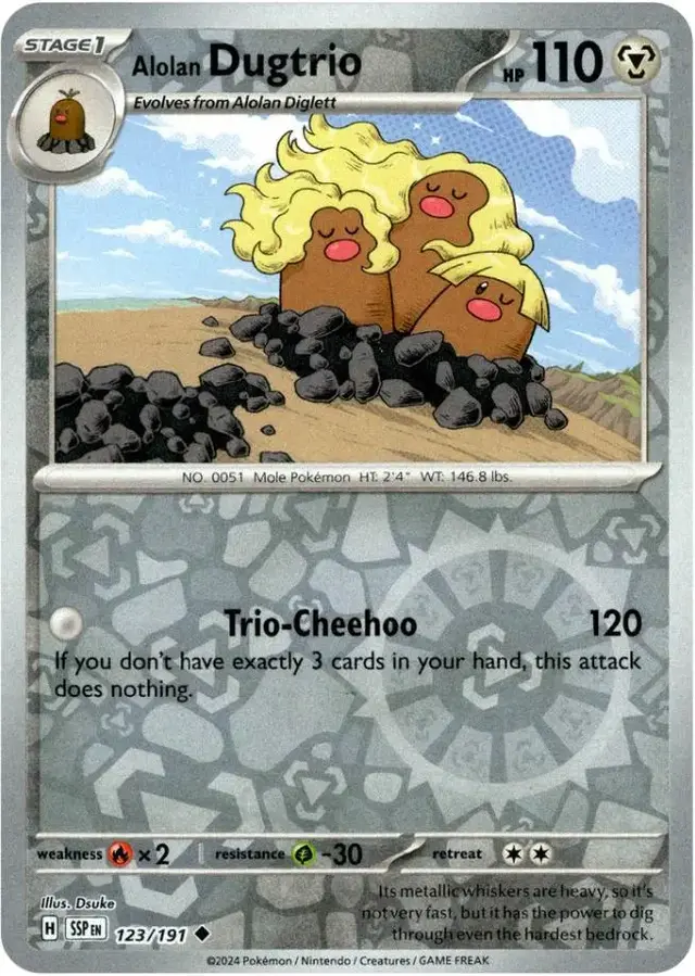 Alolan Dugtrio [Reverse Holo]