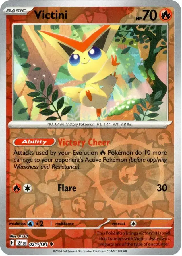 Victini [Reverse Holo] - Pokemon Surging Sparks #21