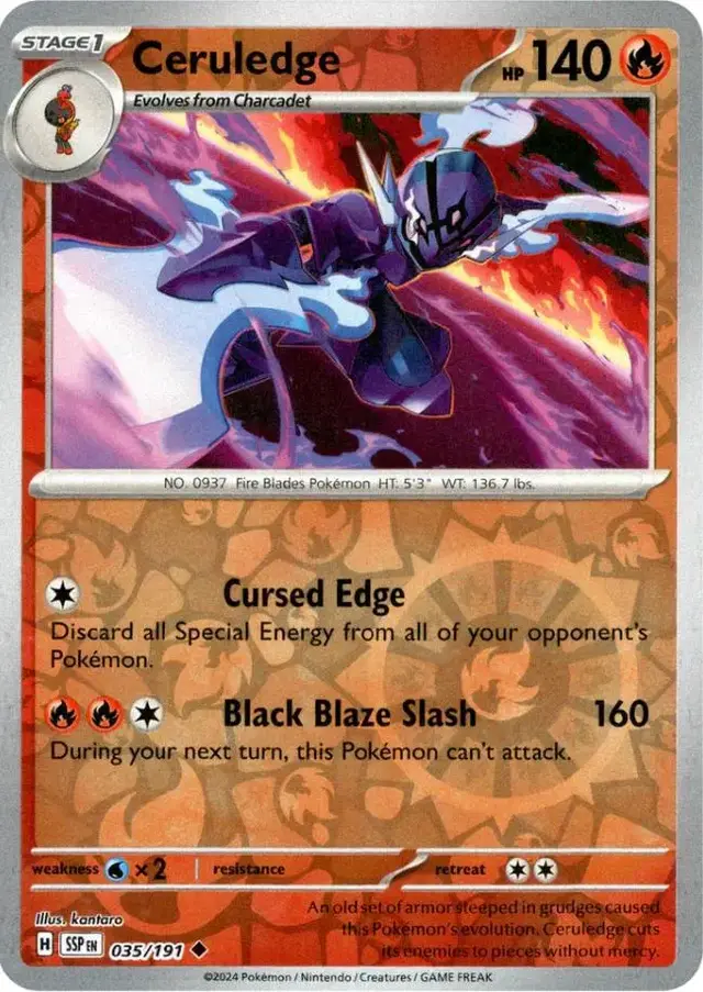 Ceruledge [Reverse Holo] - Pokemon Surging Sparks #35