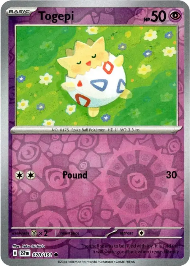 Togepi [Reverse Holo] - Pokemon Surging Sparks #70