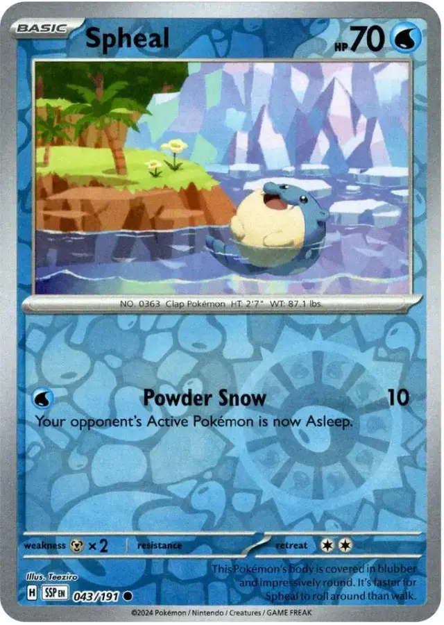Spheal [Reverse Holo] - Pokemon Surging Sparks #43