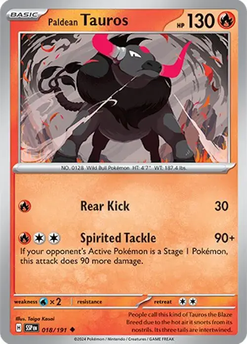 Paldean Tauros - Pokemon Surging Sparks #18