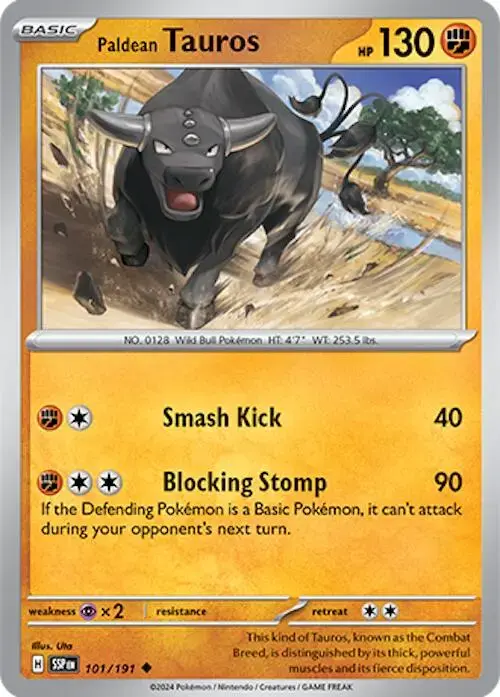 Paldean Tauros - Pokemon Surging Sparks #101