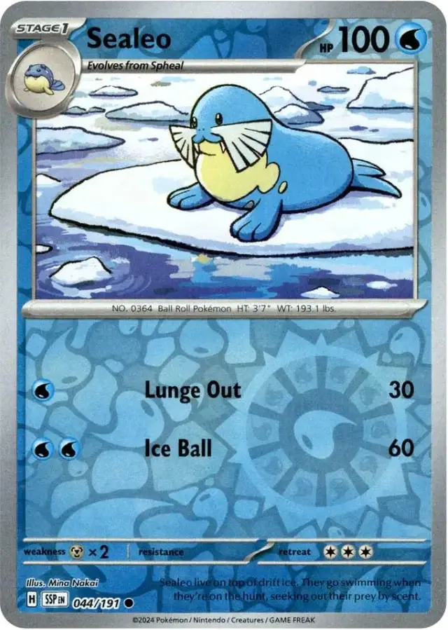 Sealeo [Reverse Holo] - Pokemon Surging Sparks #44