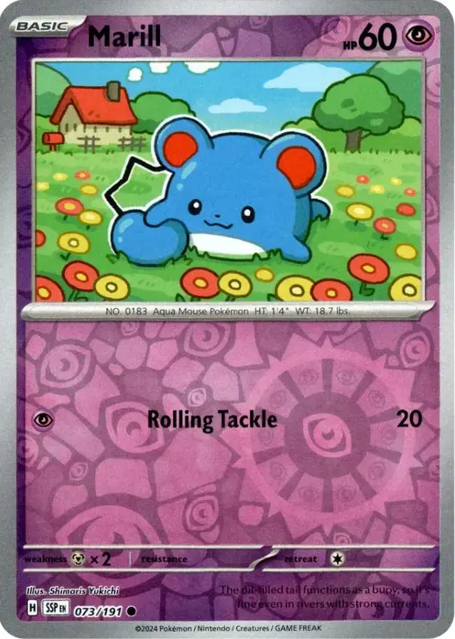 Marill [Reverse Holo] - Pokemon Surging Sparks #73