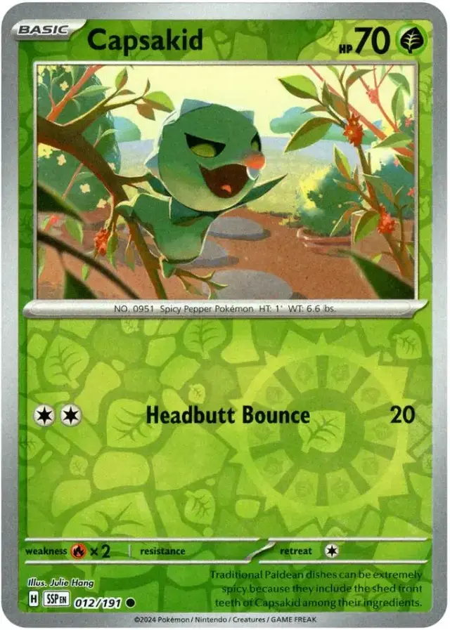 Capsakid [Reverse Holo] - Pokemon Surging Sparks #12