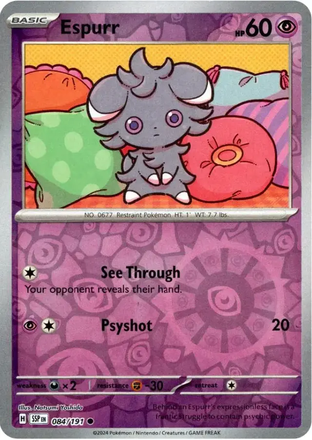 Espurr [Reverse Holo] - Pokemon Surging Sparks #84