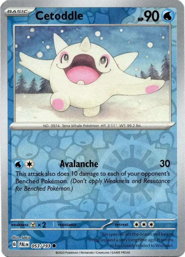 Cetoddle [Reverse Holo] - Pokemon Paldea Evolved #53