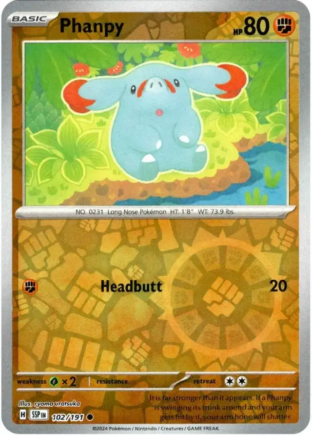 Phanpy [Reverse Holo] - Pokemon Surging Sparks #102
