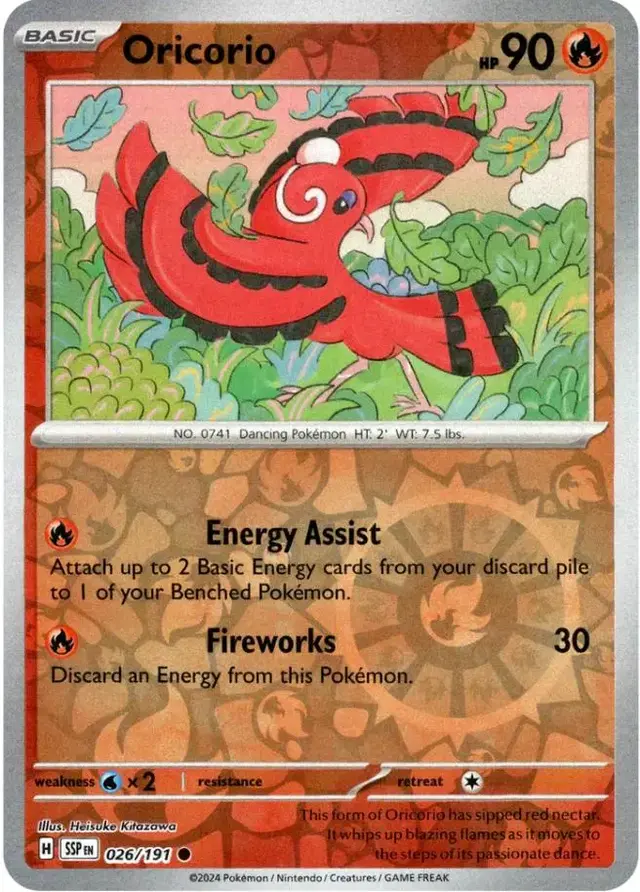 Oricorio [Reverse Holo] - Pokemon Surging Sparks #26