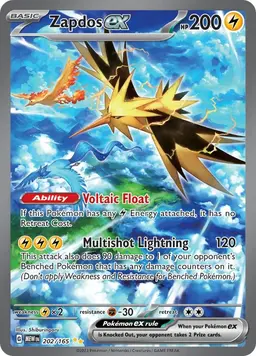 Zapdos ex #202 - Pokemon Scarlet & Violet 151