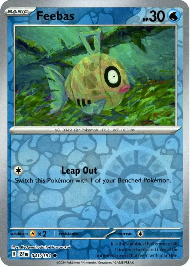 Feebas [Reverse Holo] - Pokemon Surging Sparks #41
