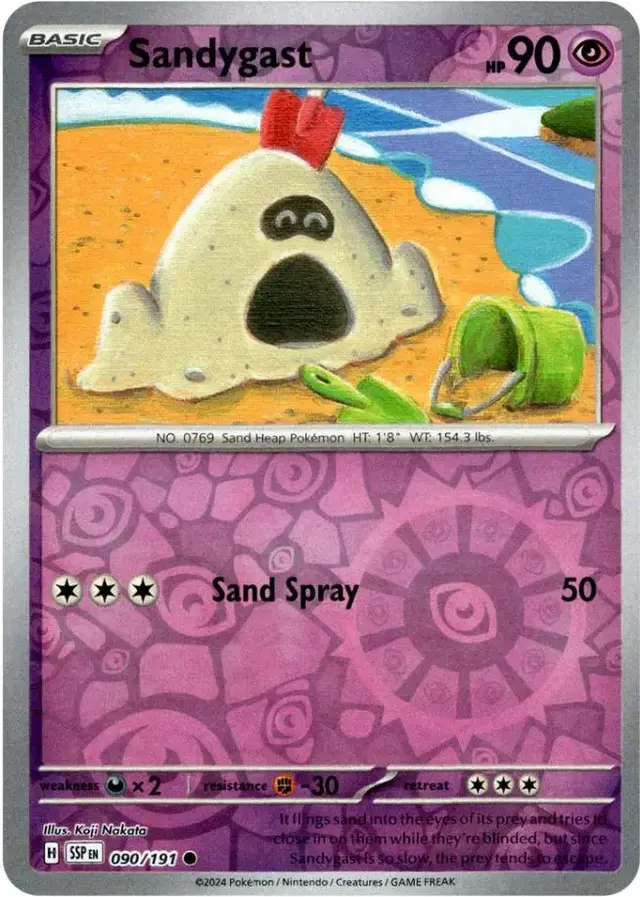 Sandygast [Reverse Holo] - Pokemon Surging Sparks #90