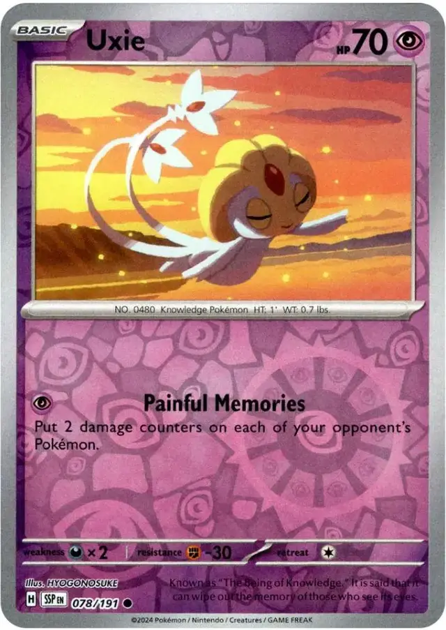 Uxie [Reverse Holo] - Pokemon Surging Sparks #78