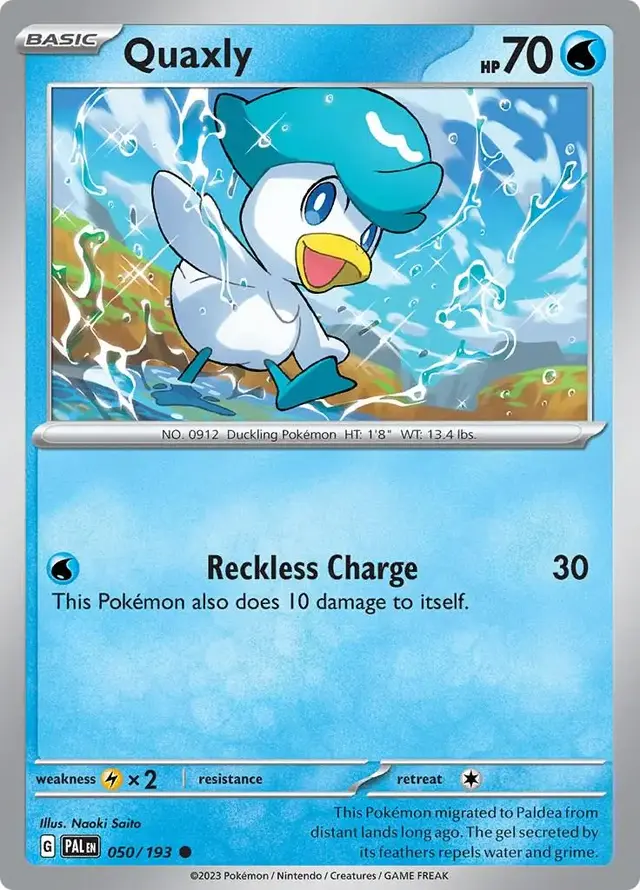 Quaxly - Pokemon Paldea Evolved #50