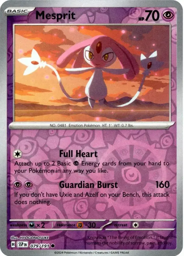 Mesprit [Reverse Holo] - Pokemon Surging Sparks #79