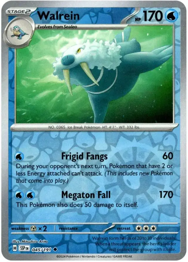 Walrein [Reverse Holo] - Pokemon Surging Sparks #45