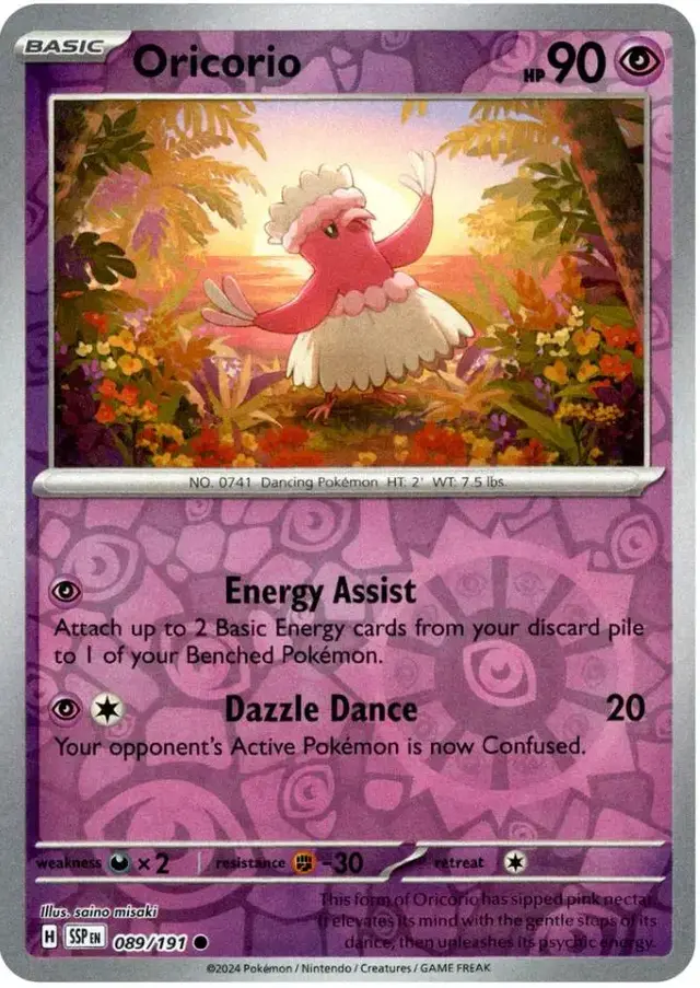 Oricorio [Reverse Holo] - Pokemon Surging Sparks #89