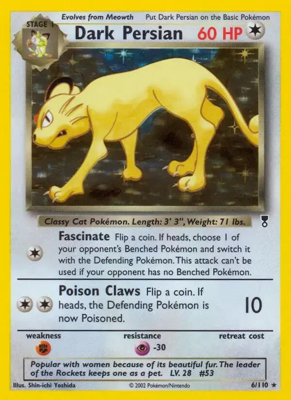 Dark Persian - Pokemon Legendary Collection #6