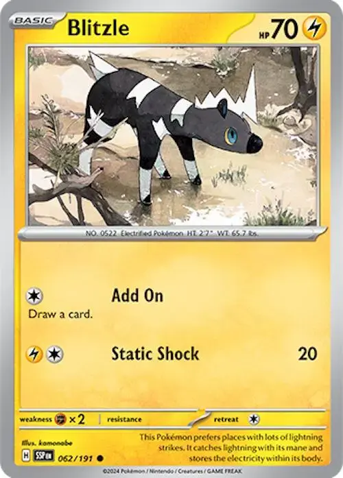 Blitzle - Pokemon Surging Sparks #62