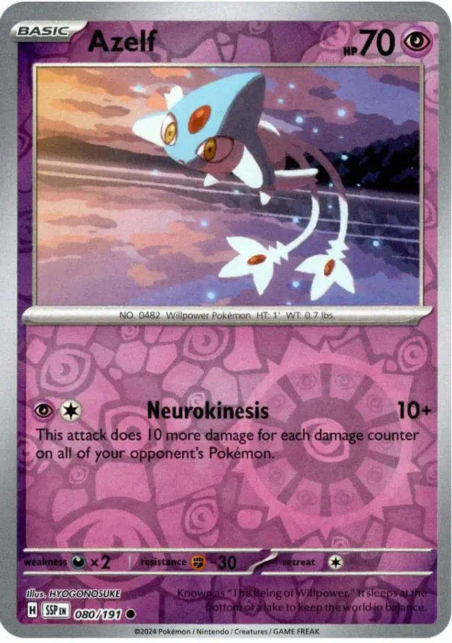 Azelf [Reverse Holo] - Pokemon Surging Sparks #80