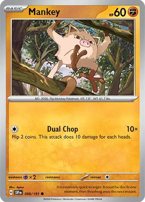 Mankey - Pokemon Surging Sparks #98
