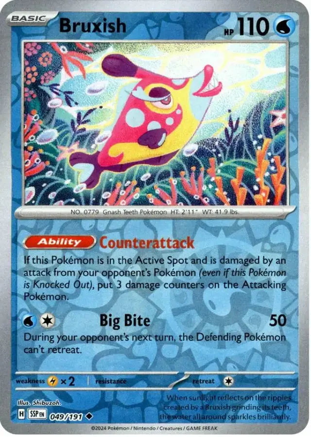 Bruxish [Reverse Holo] - Pokemon Surging Sparks #49