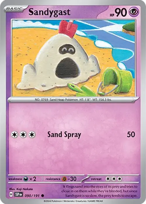 Sandygast - Pokemon Surging Sparks #90
