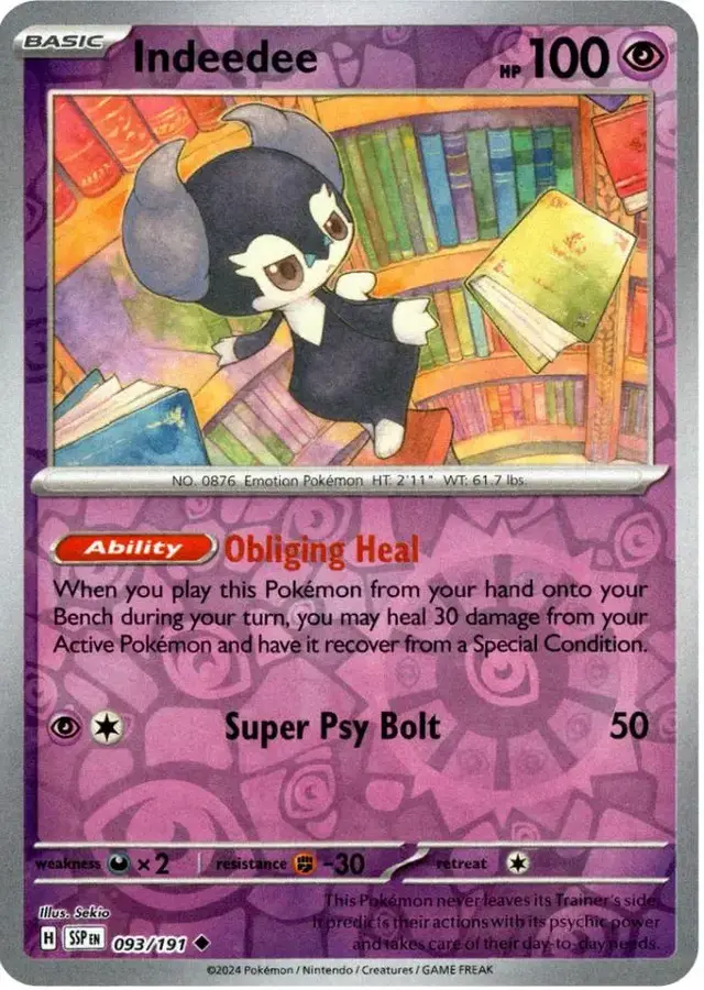 Indeedee [Reverse Holo] - Pokemon Surging Sparks #93