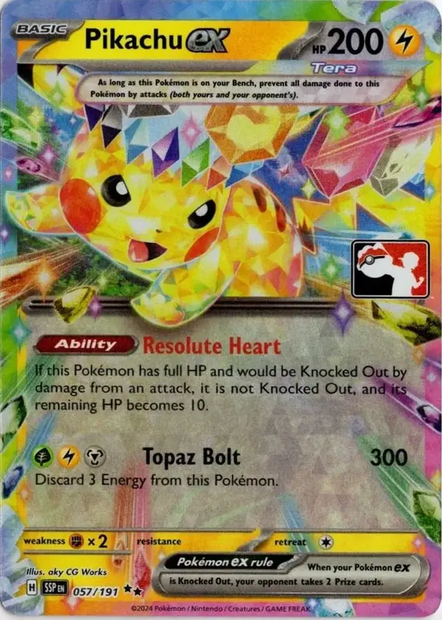Pikachu Ex [Prize Pack] - Pokemon Prize Pack Series #57
