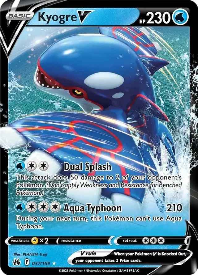 Kyogre V - Pokemon Crown Zenith #37