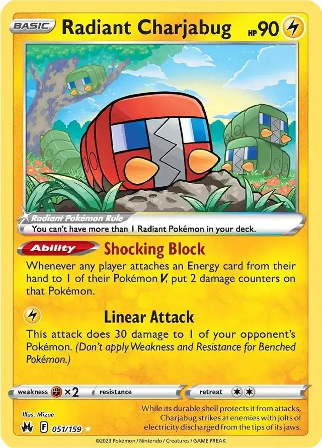 Radiant Charjabug - Pokemon Crown Zenith #51