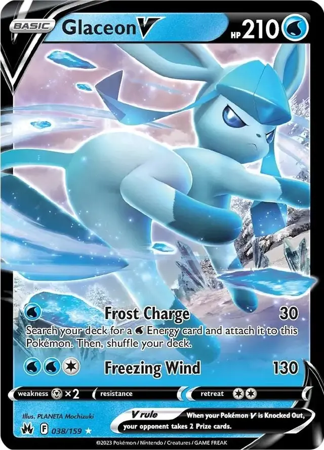 Glaceon V - Pokemon Crown Zenith #38
