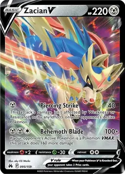Zacian V 95 - Pokemon Crown Zenith