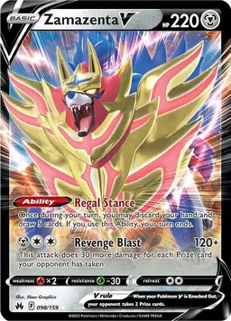 Zamazenta V 98 - Pokemon Crown Zenith