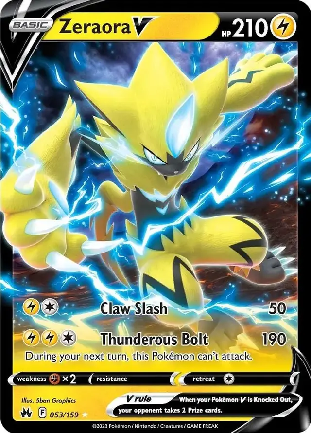 Zeraora V - Pokemon Crown Zenith #53