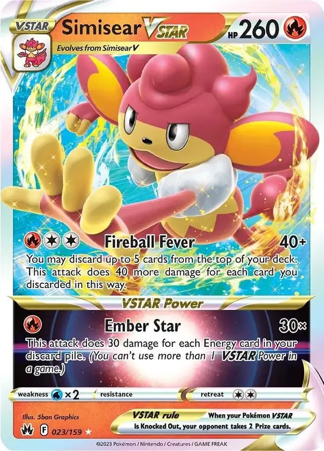 Simisear VSTAR - Pokemon Crown Zenith #23