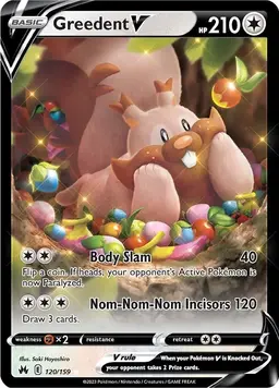 Greedent V 120 - Pokemon Crown Zenith