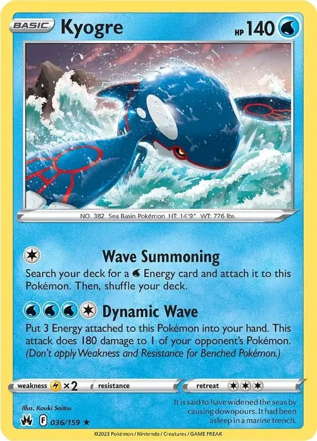 Kyogre - Pokemon Crown Zenith #36