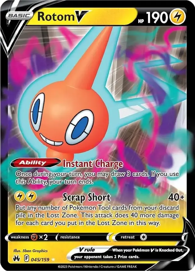 Rotom V - Pokemon Crown Zenith #45
