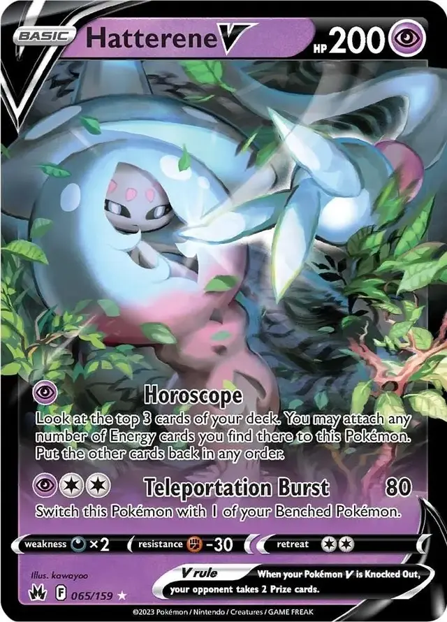 Hatterene V - Pokemon Crown Zenith #65