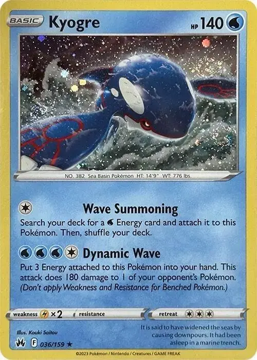 Kyogre [Cosmos Holo] - Pokemon Crown Zenith #36