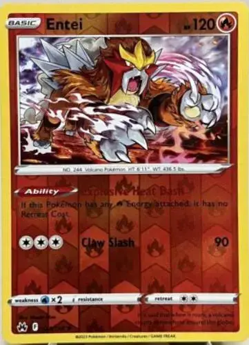 Entei [Reverse Holo] - Pokemon Crown Zenith #21