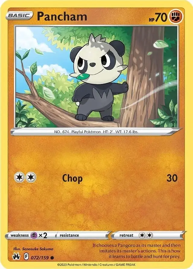 Pancham - Pokemon Crown Zenith #72