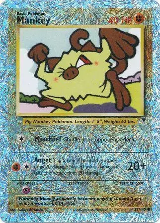 Mankey [Reverse Holo] - Pokemon Legendary Collection #81
