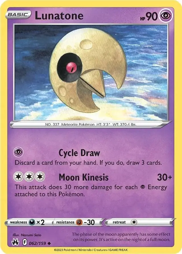 Lunatone - Pokemon Crown Zenith #62