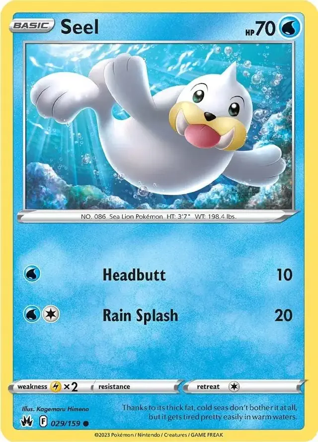 Seel - Pokemon Crown Zenith #29