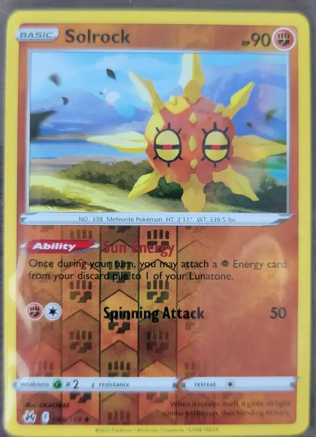Solrock [Reverse Holo] - Pokemon Crown Zenith #69