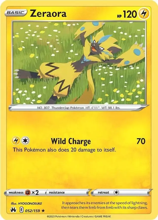 Zeraora - Pokemon Crown Zenith #52